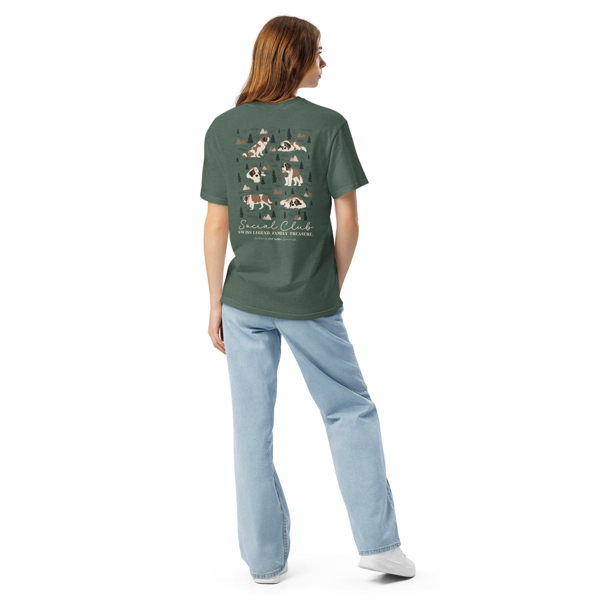 Saint Bernard Social Club Back T-Shirt - Darks - Lucy + Norman