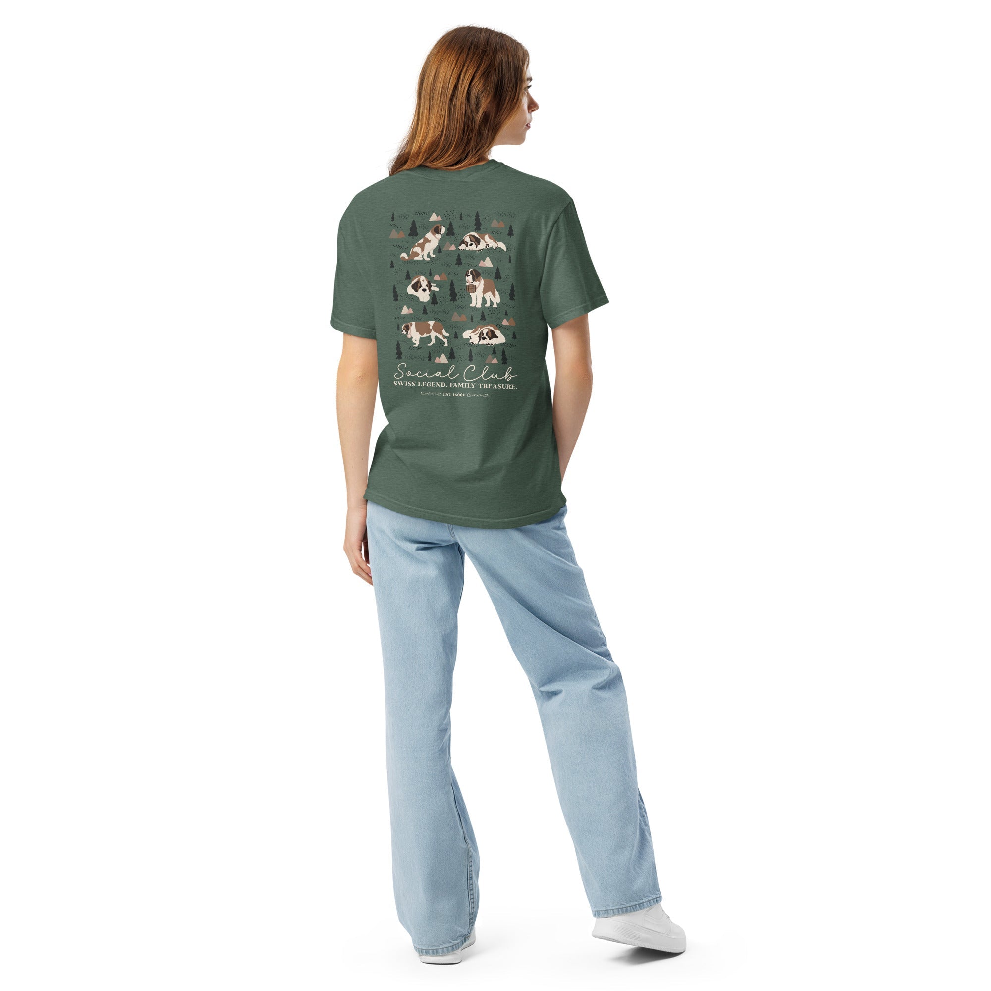 Saint Bernard Social Club Back T-Shirt - Darks - Lucy + Norman