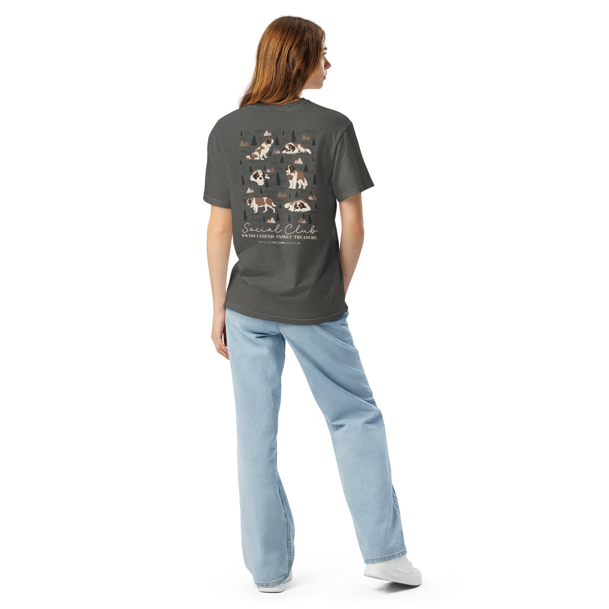 Saint Bernard Social Club Back T-Shirt - Darks - Lucy + Norman