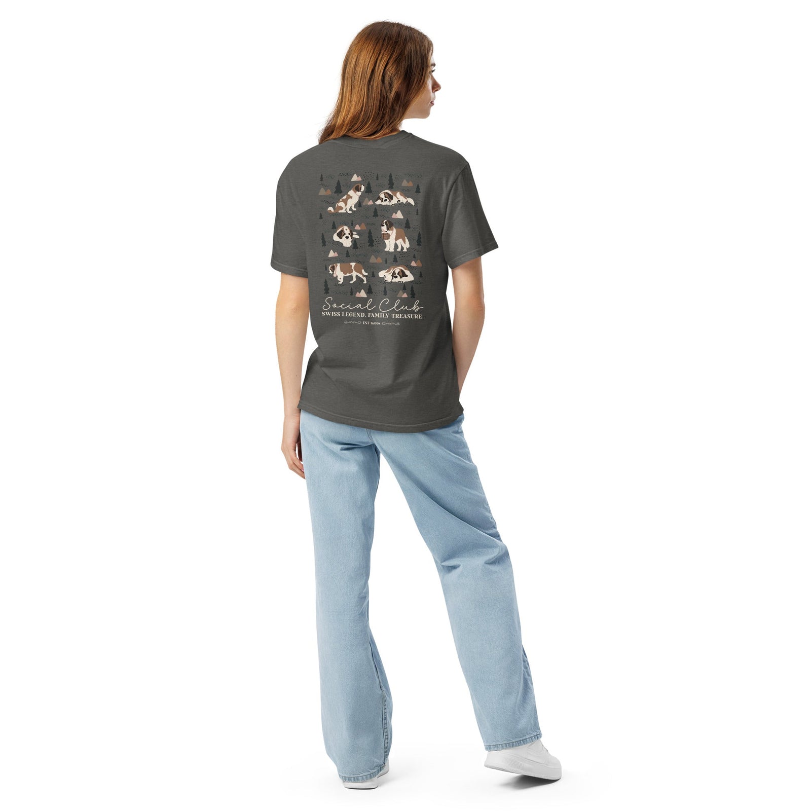 Saint Bernard Social Club Back T-Shirt - Darks - Lucy + Norman