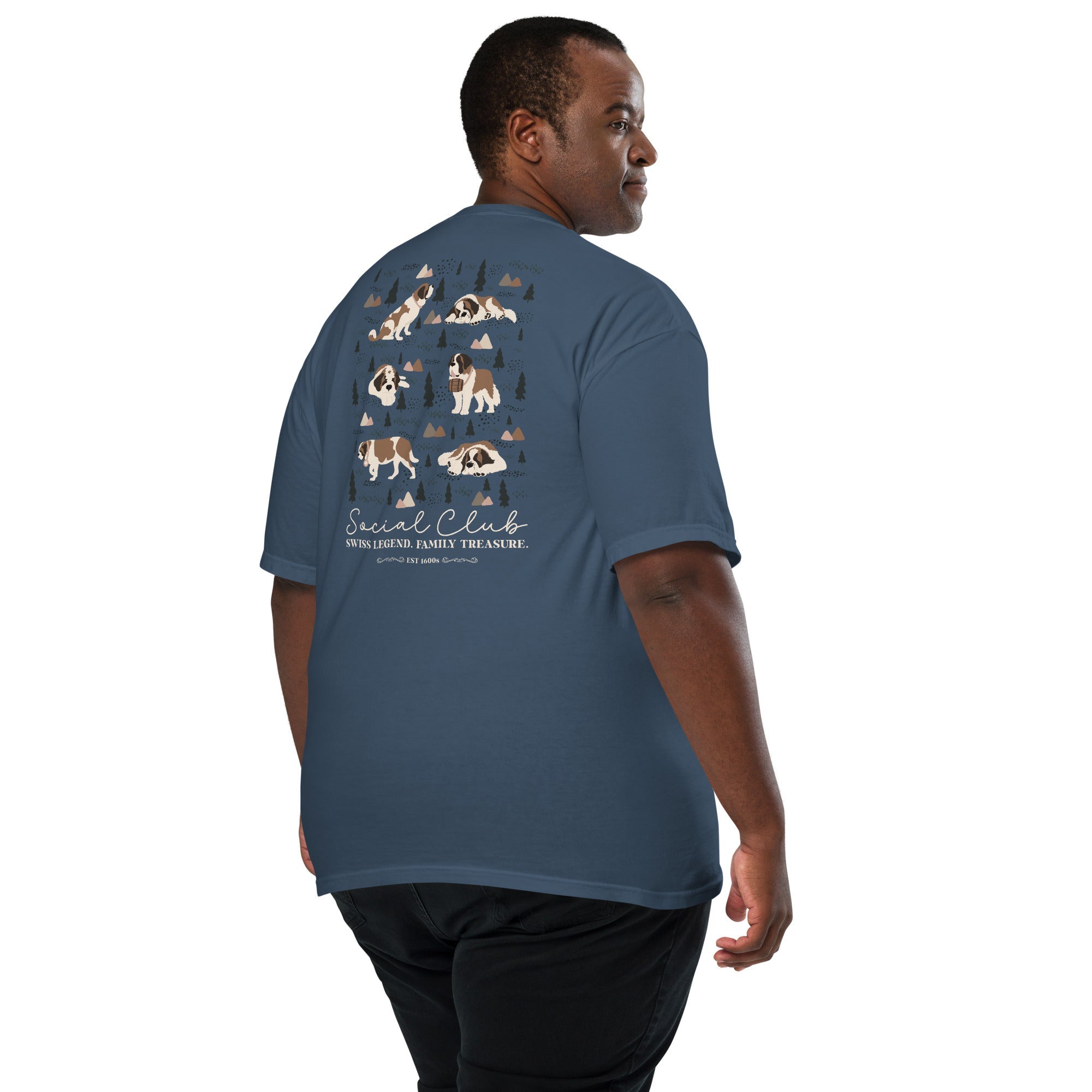 Saint Bernard Social Club Back T-Shirt - Darks - Lucy + Norman