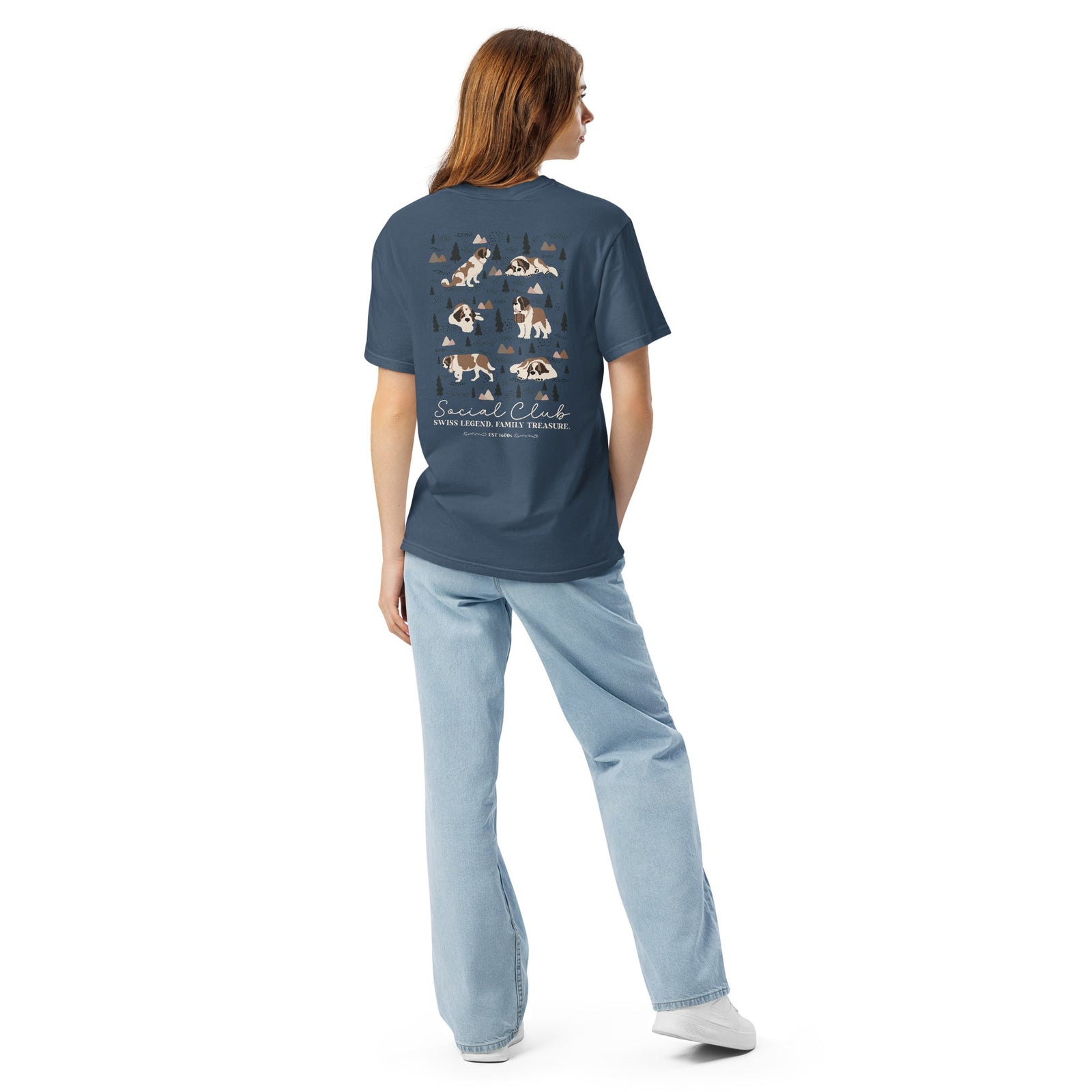 Saint Bernard Social Club Back T-Shirt - Darks - Lucy + Norman