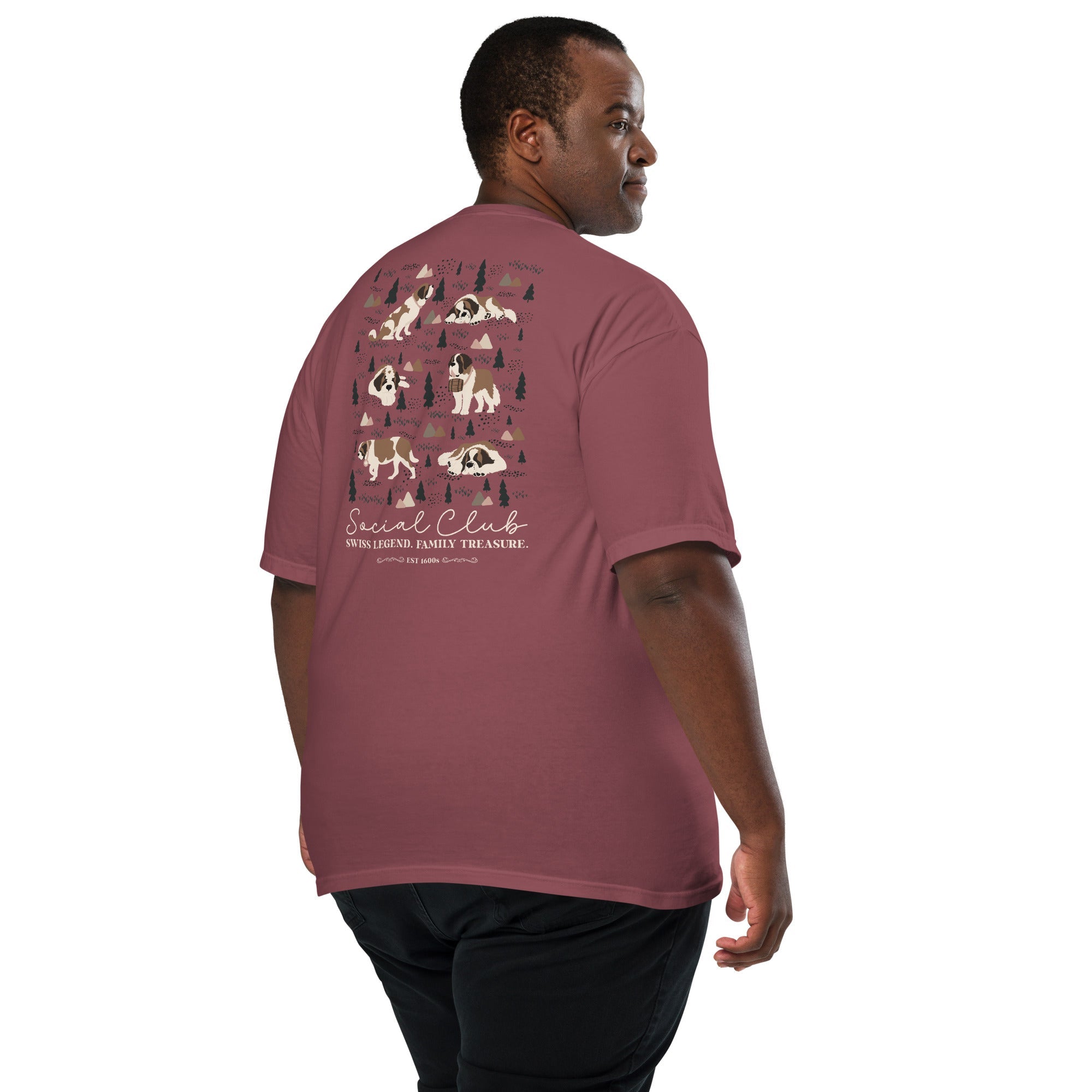 Saint Bernard Social Club Back T-Shirt - Darks - Lucy + Norman