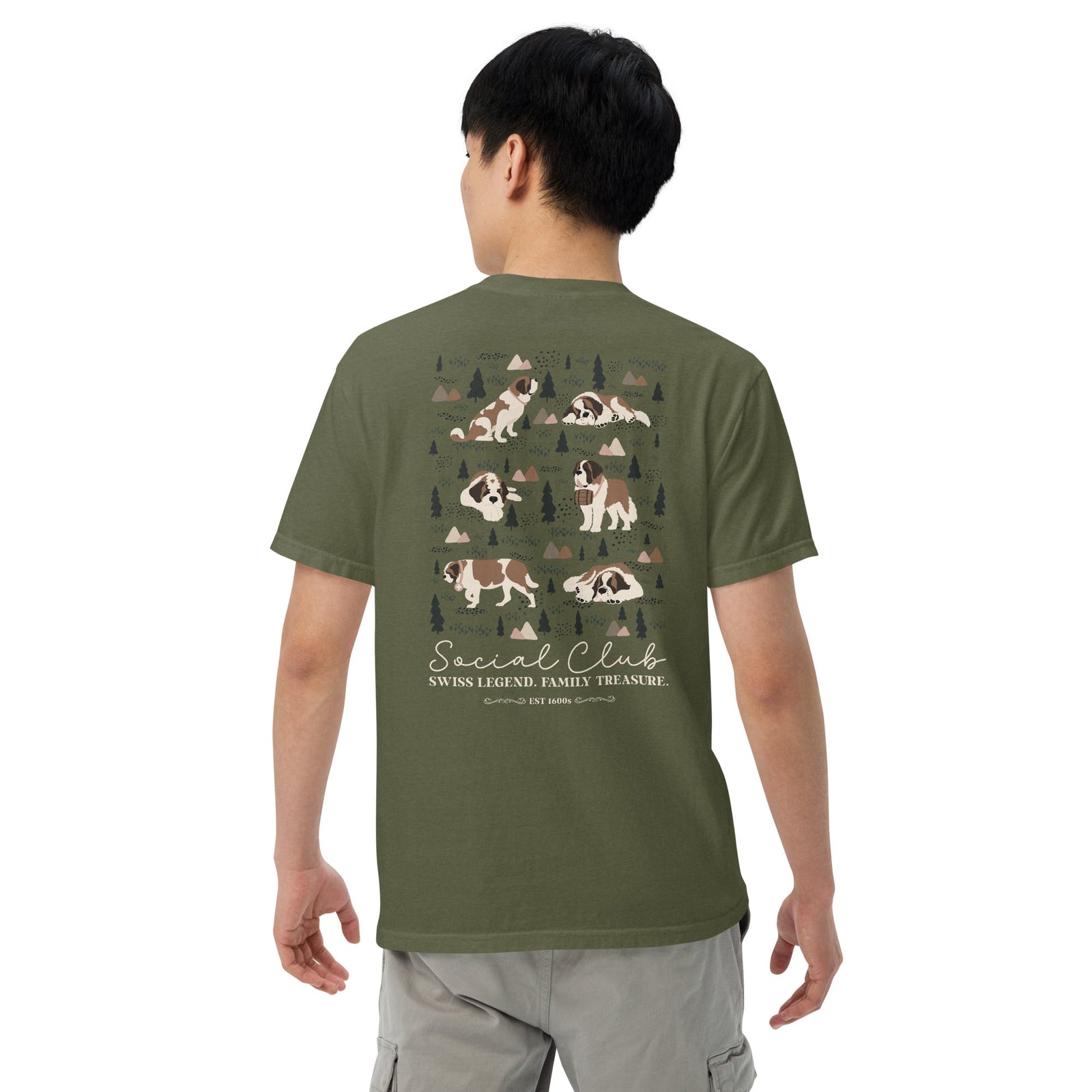 Saint Bernard Social Club Back T-Shirt - Darks - Lucy + Norman