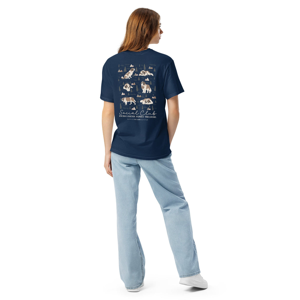Saint Bernard Social Club Back T-Shirt - Darks - Lucy + Norman