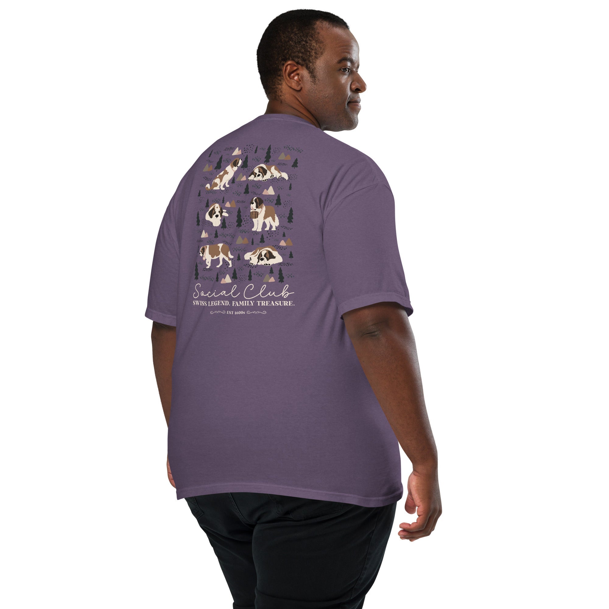 Saint Bernard Social Club Back T-Shirt - Darks - Lucy + Norman