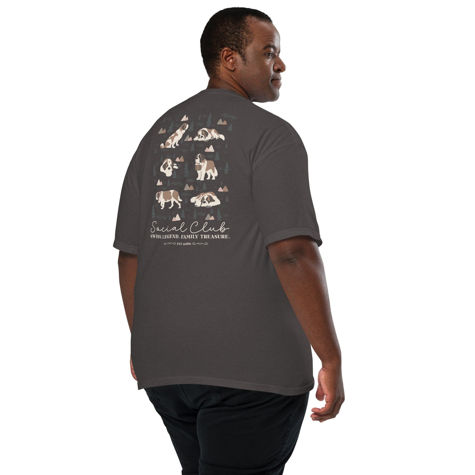 Saint Bernard Social Club Back T-Shirt - Darks - Lucy + Norman