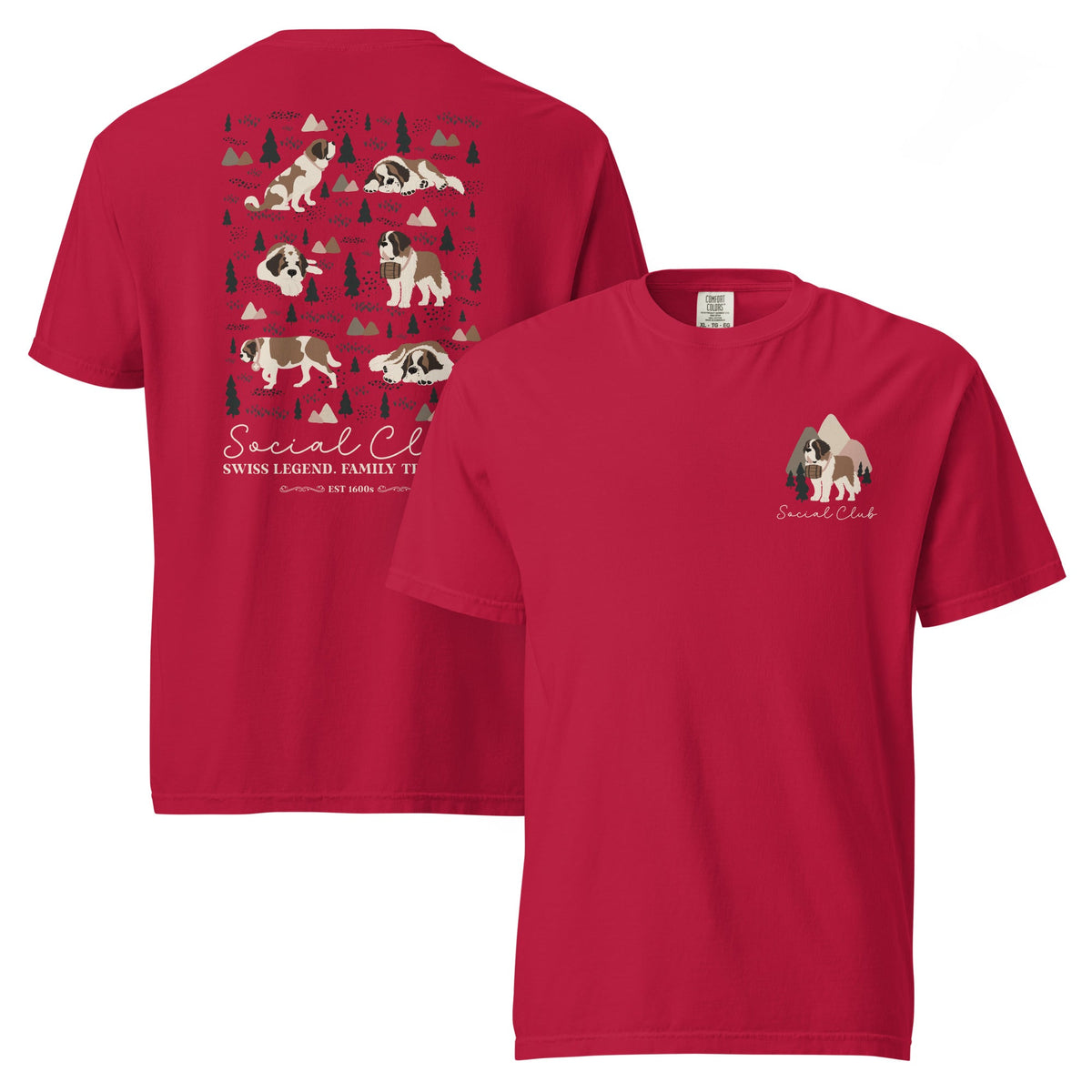 Saint Bernard Social Club Back T-Shirt - Darks - Lucy + Norman