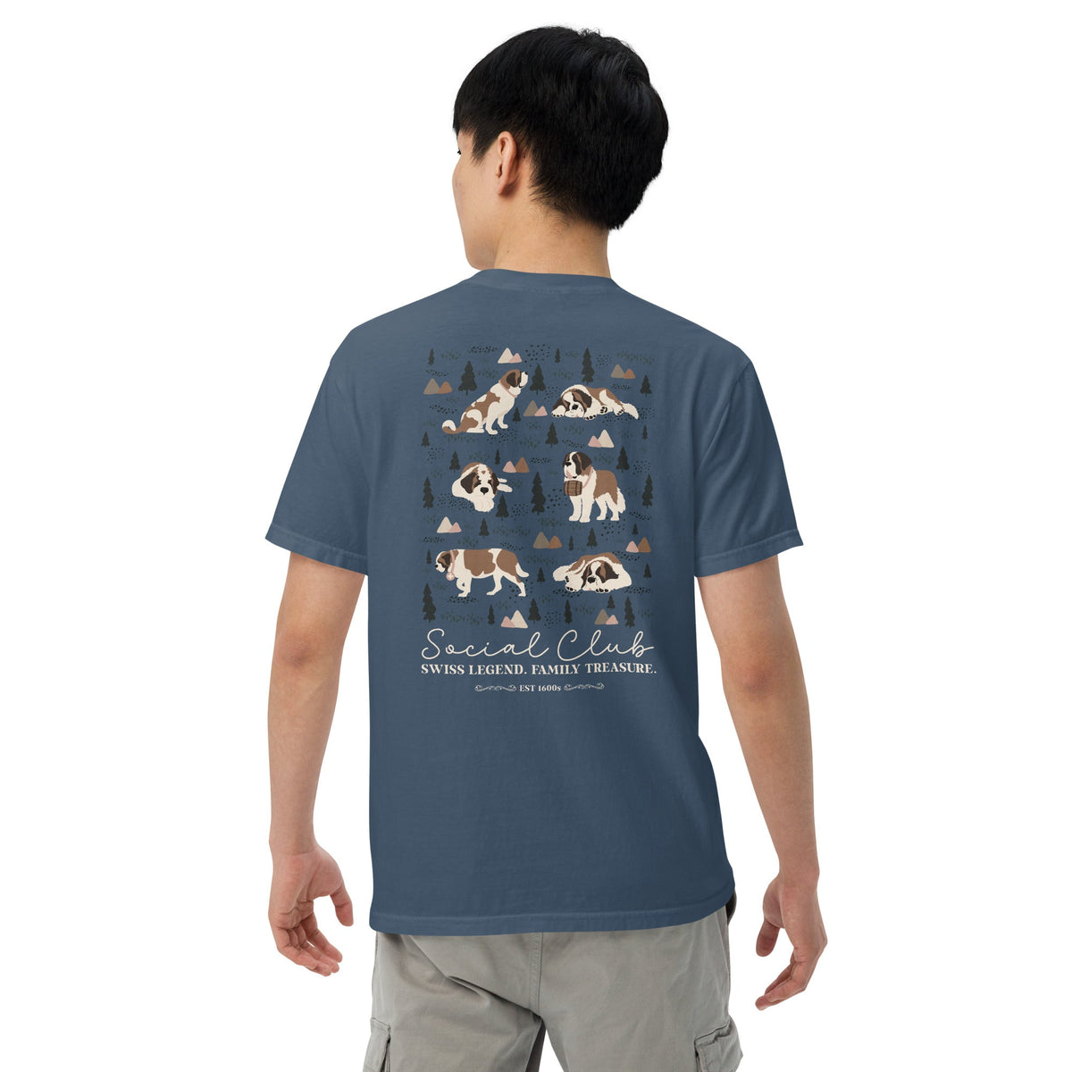 Saint Bernard Social Club Back T-Shirt - Darks - Lucy + Norman