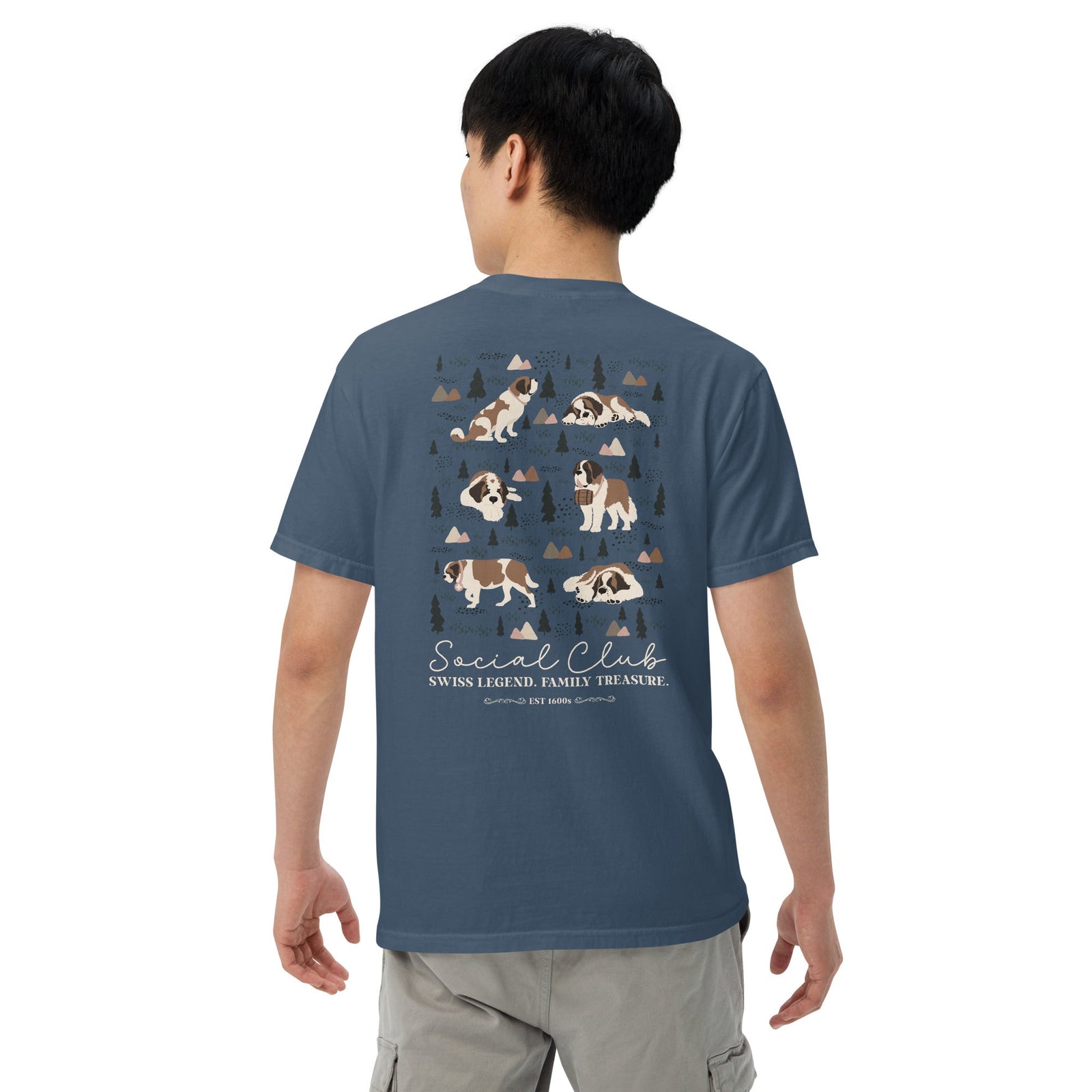 Saint Bernard Social Club Back T-Shirt - Darks - Lucy + Norman