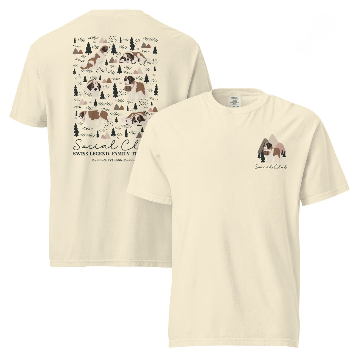 Saint Bernard Social Club Back T-Shirt - Lights - Lucy + Norman