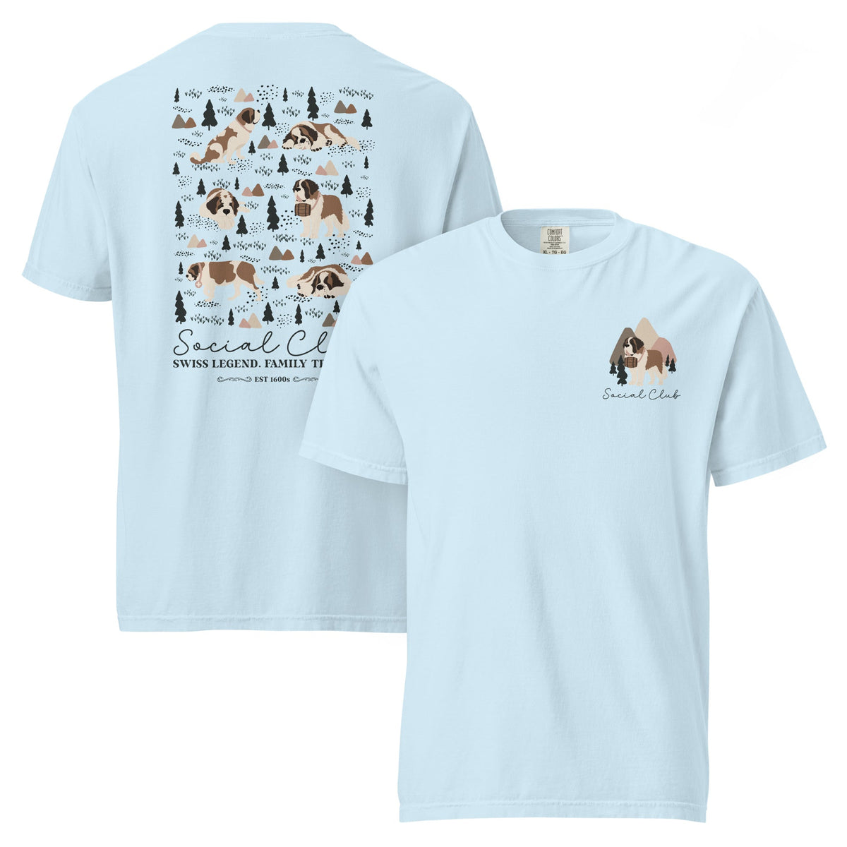 Saint Bernard Social Club Back T-Shirt - Lights - Lucy + Norman