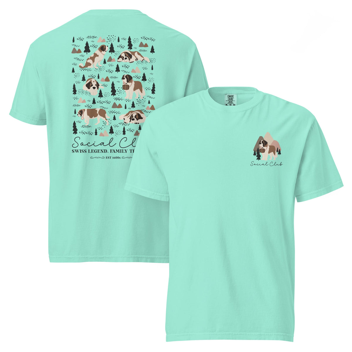 Saint Bernard Social Club Back T-Shirt - Lights - Lucy + Norman