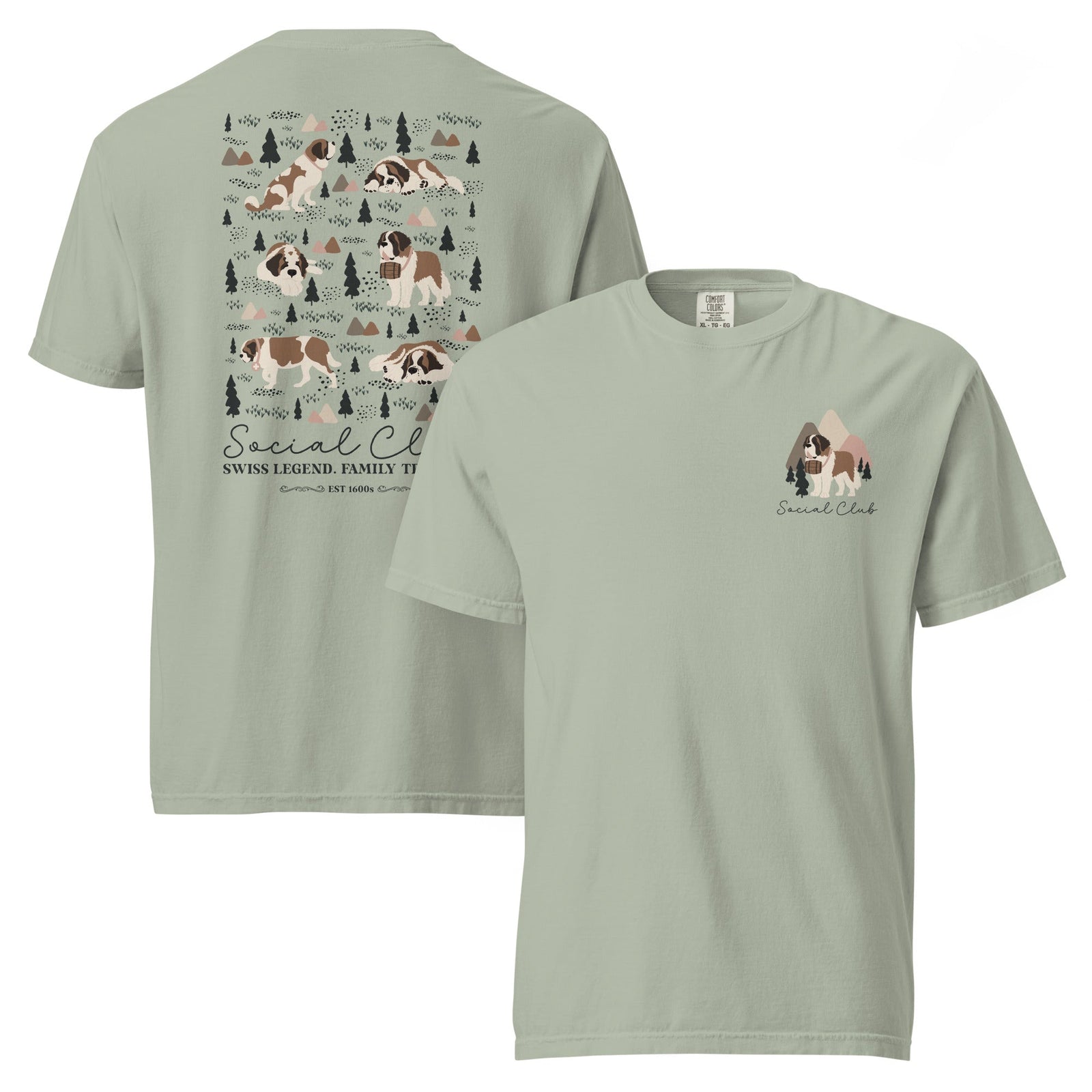 Saint Bernard Social Club Back T-Shirt - Lights - Lucy + Norman