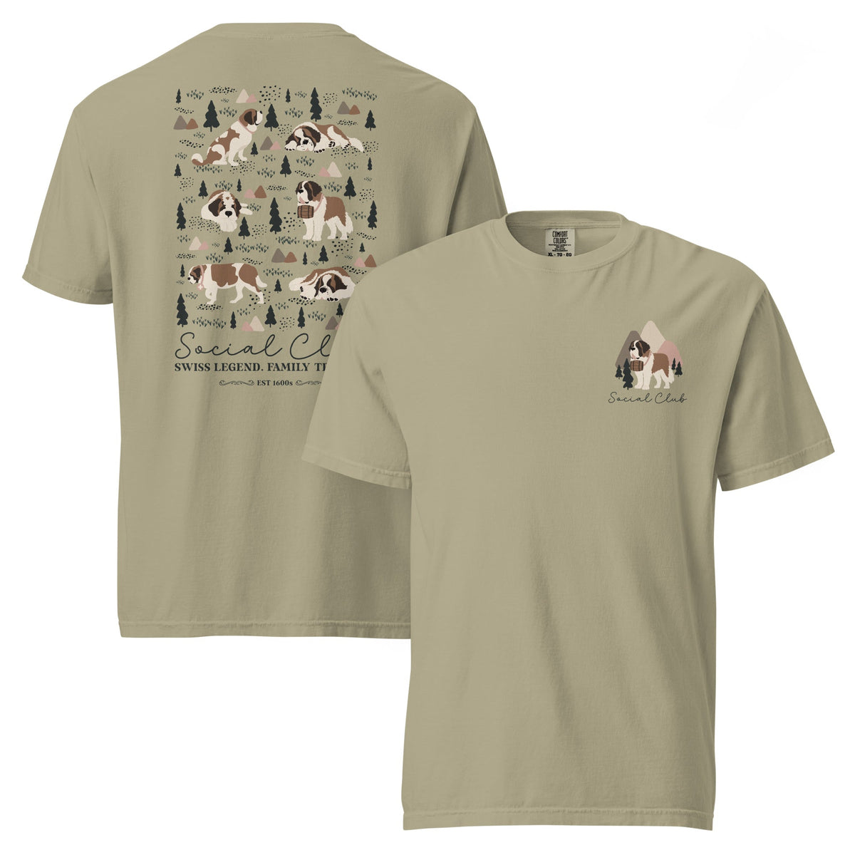 Saint Bernard Social Club Back T-Shirt - Lights - Lucy + Norman
