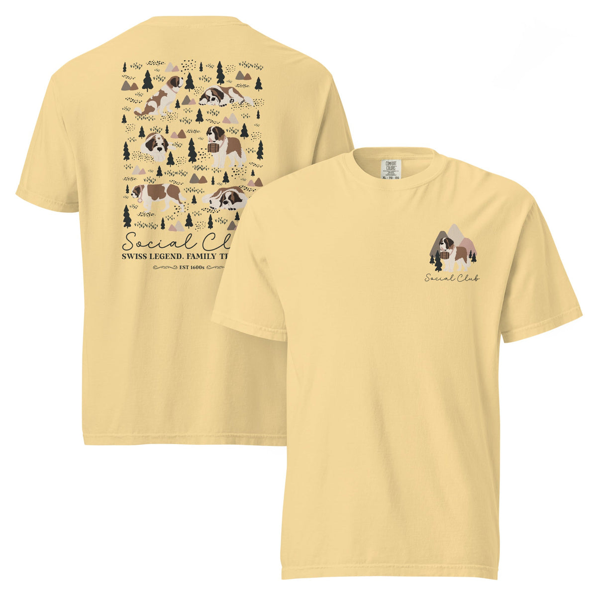 Saint Bernard Social Club Back T-Shirt - Lights - Lucy + Norman
