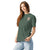 Comfort Colors blue spruce t-shirt featuring a woodland-mountain theme with Saint Bernard dogs on the back with a badge on left chest. Perfect Saint Bernard gift for dog lovers.