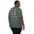 Comfort Colors blue spruce t-shirt featuring a woodland-mountain theme with Saint Bernard dogs on the back with a badge on left chest. Perfect Saint Bernard gift for dog lovers.