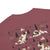 Comfort Colors brick t-shirt featuring a woodland-mountain theme with Saint Bernard dogs on the back with a badge on left chest. Perfect Saint Bernard gift for dog lovers.