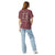 Comfort Colors brick t-shirt featuring a woodland-mountain theme with Saint Bernard dogs on the back with a badge on left chest. Perfect Saint Bernard gift for dog lovers.