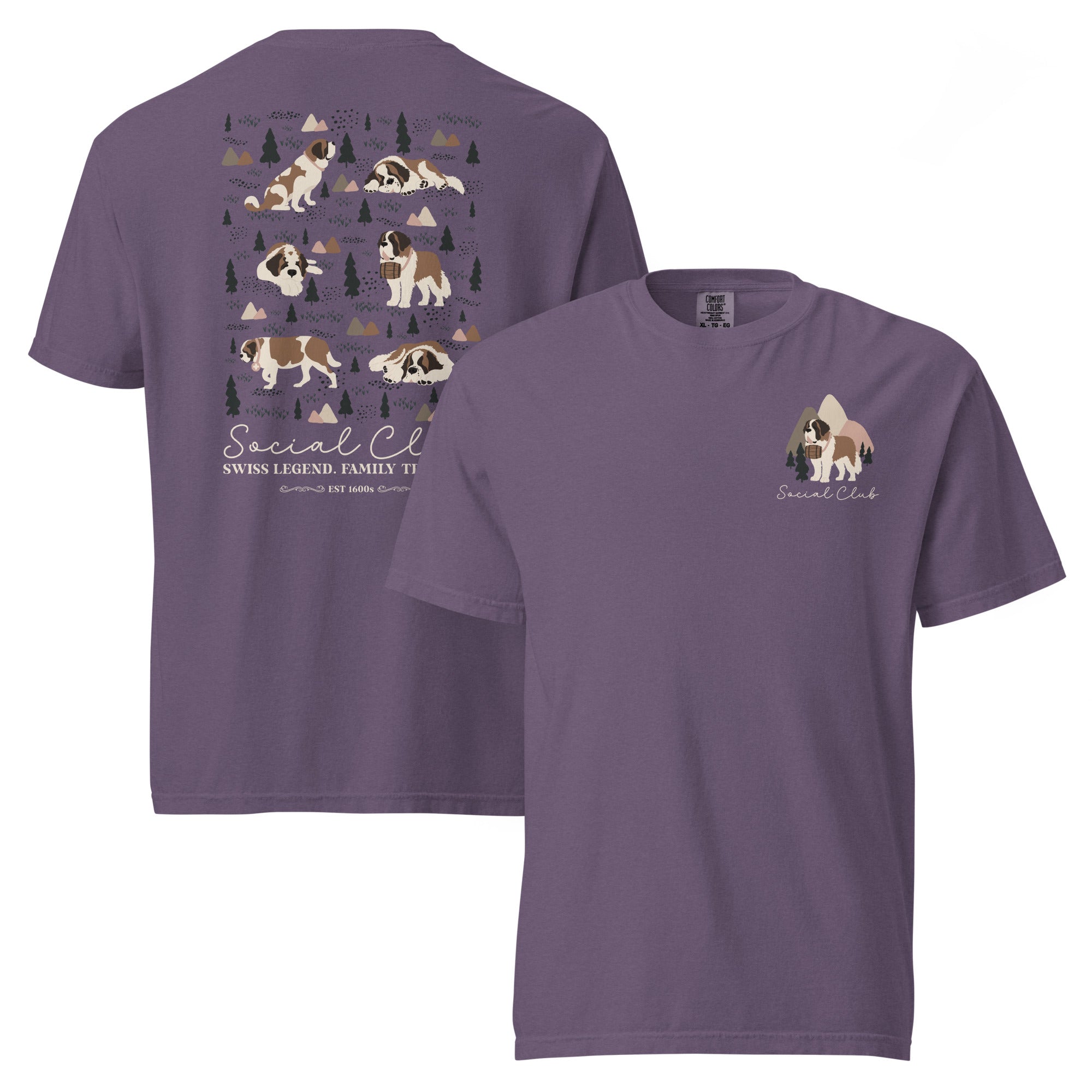 Saint Bernard Social Club Back T-Shirt - Darks