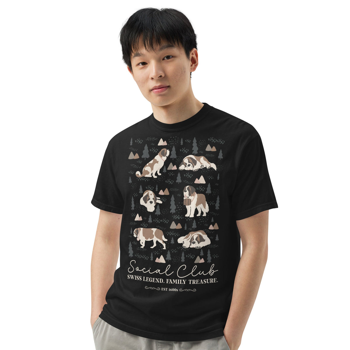Saint Bernard Social Club T-shirt - Darks - Lucy + Norman