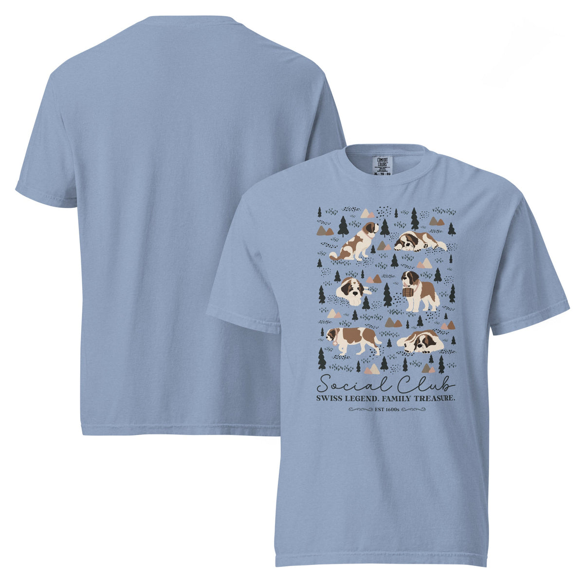 Saint Bernard Social Club T-Shirt - Lights - Lucy + Norman