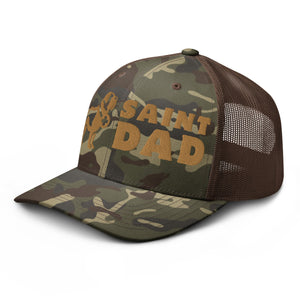 Saint Dad Camouflage Trucker Hat - Lucy + Norman