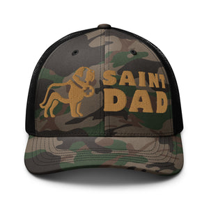 Saint Dad Camouflage Trucker Hat - Lucy + Norman