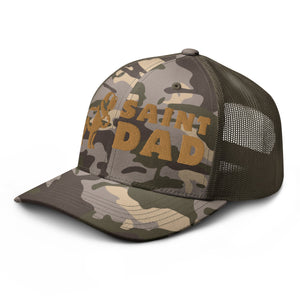 Saint Dad Camouflage Trucker Hat - Lucy + Norman