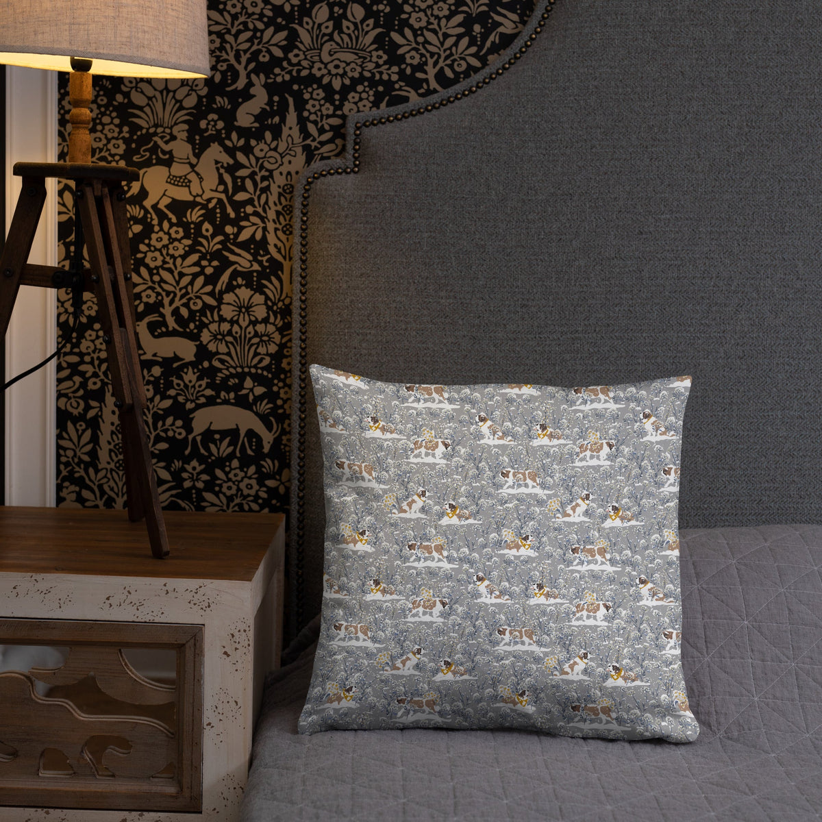 Saint Snowflowers Throw Pillow - Lucy + Norman