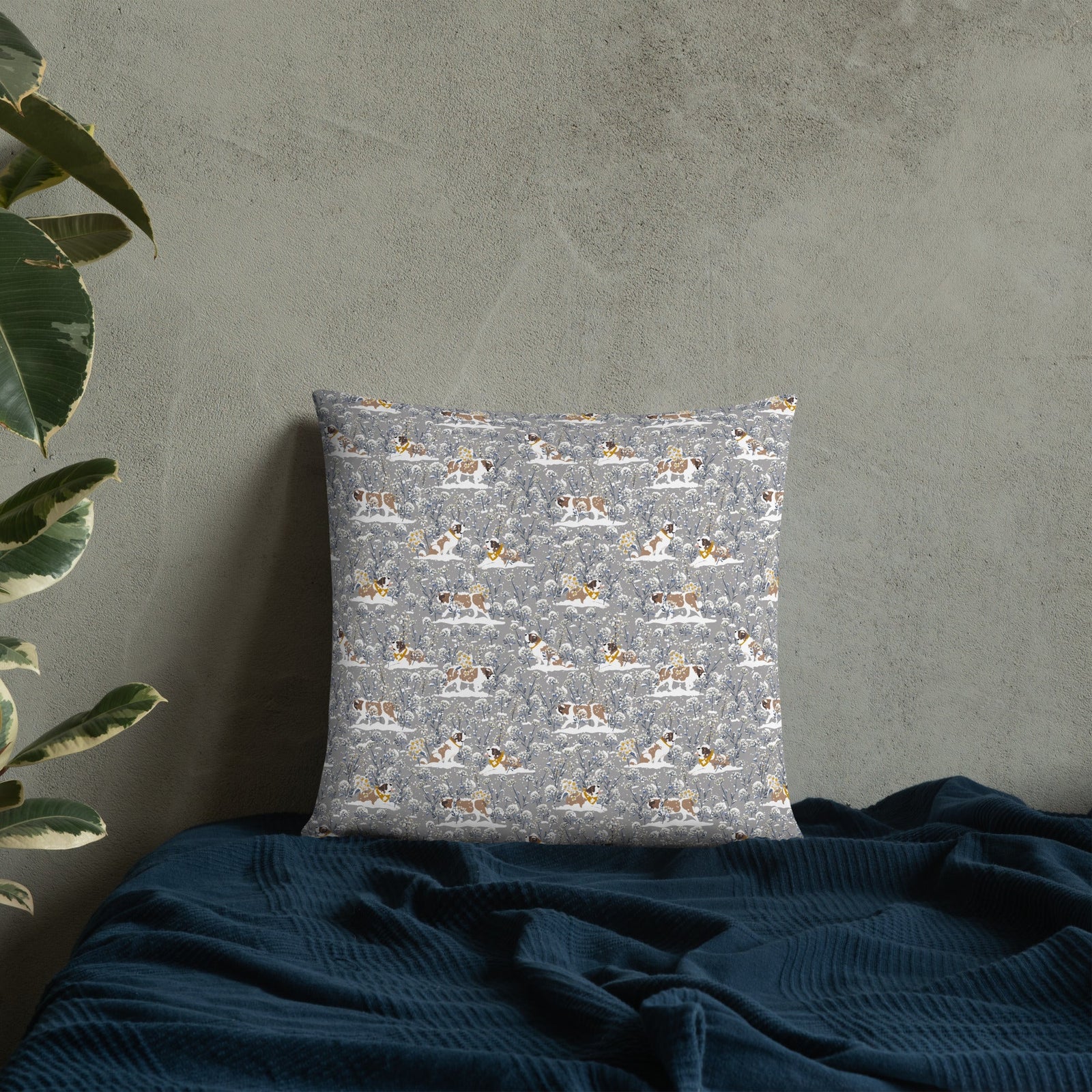 Saint Snowflowers Throw Pillow - Lucy + Norman
