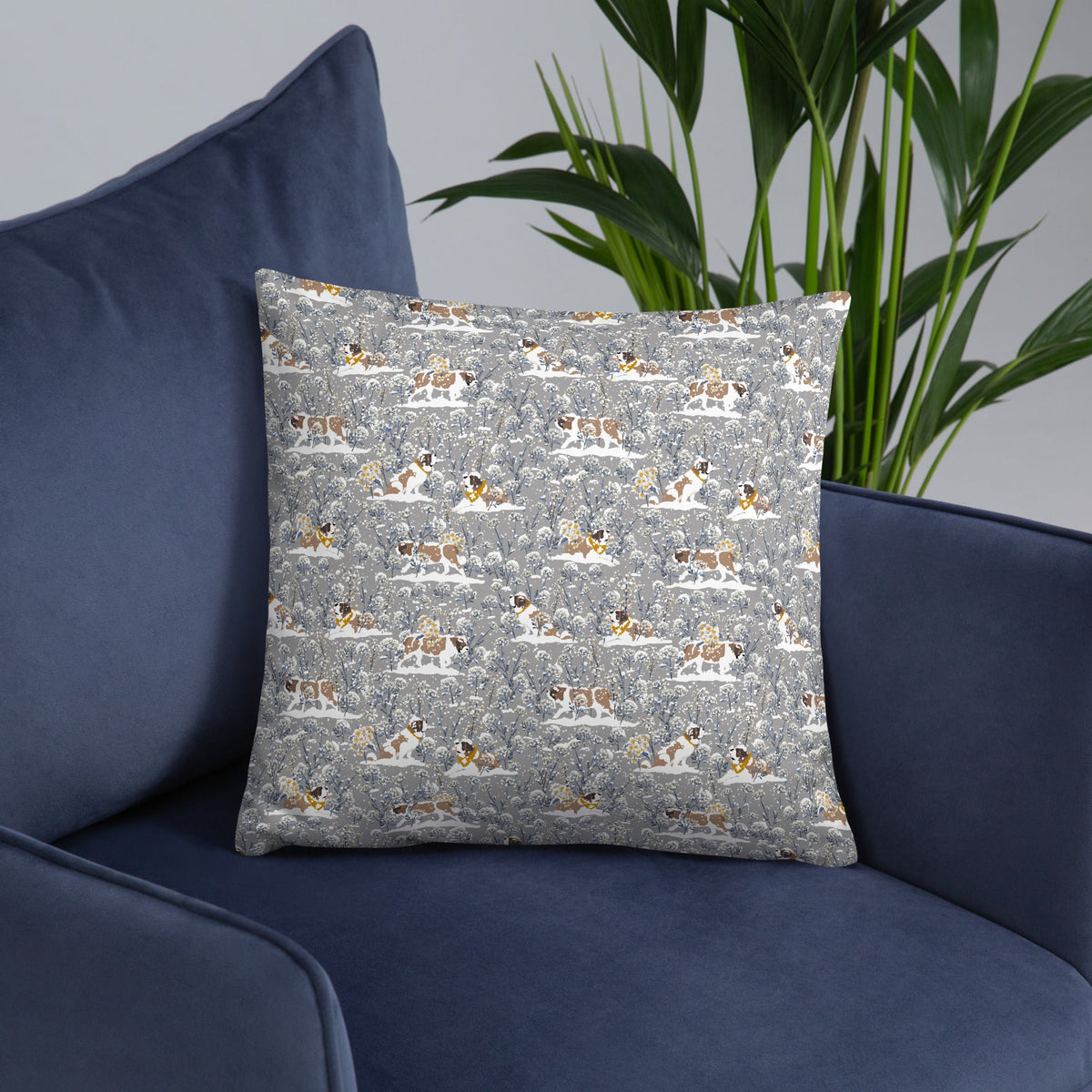 Saint Snowflowers Throw Pillow - Lucy + Norman