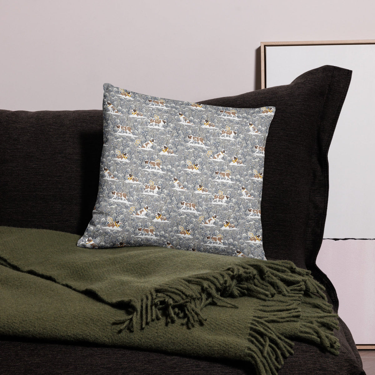 Saint Snowflowers Throw Pillow - Lucy + Norman