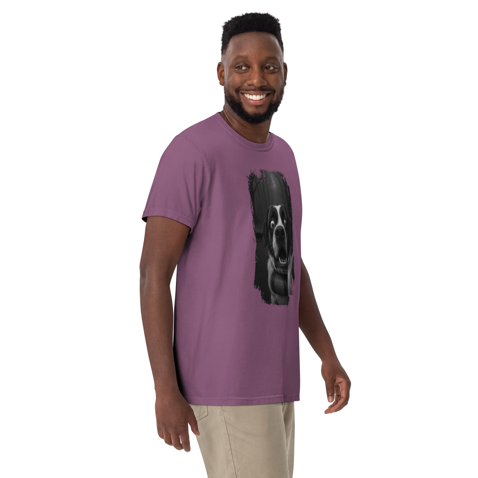 Scaredy Cat St Bernard Selfie T-Shirt - Lucy + Norman