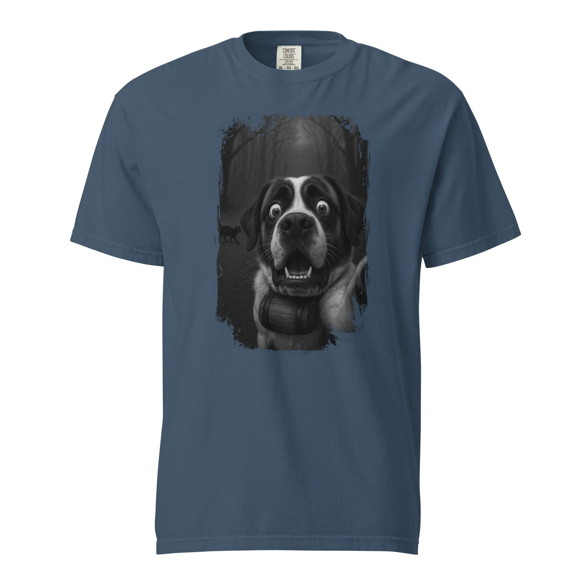 Scaredy Cat St Bernard Selfie T-Shirt - Lucy + Norman