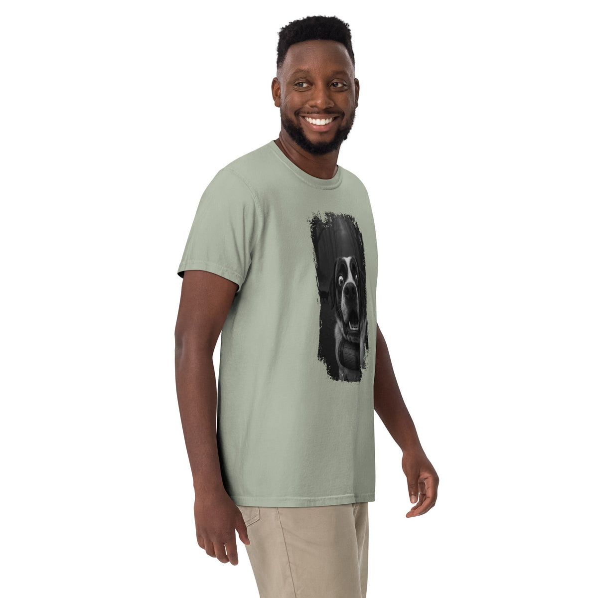 Scaredy Cat St Bernard Selfie T-Shirt - Lucy + Norman