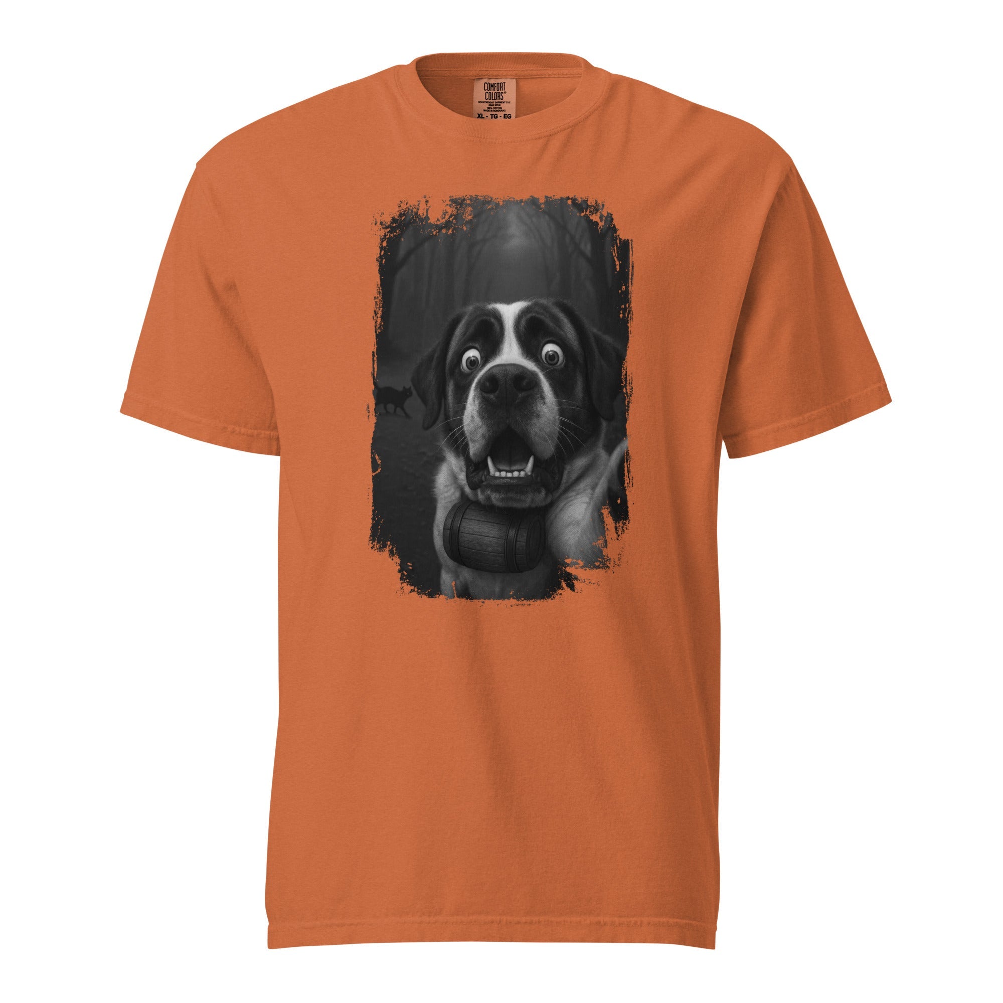 Scaredy Cat St Bernard Selfie T-Shirt - Lucy + Norman