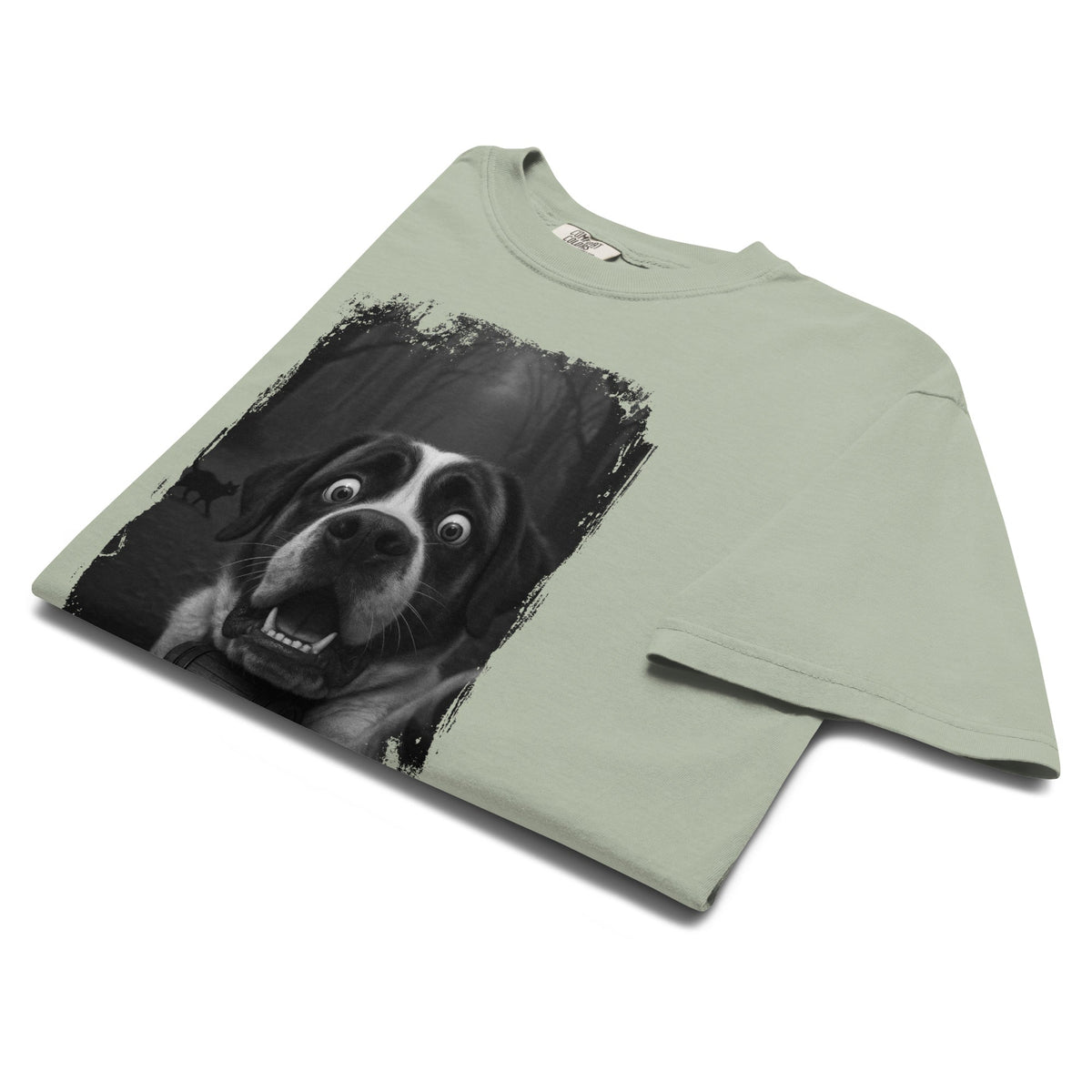 Scaredy Cat St Bernard Selfie T-Shirt - Lucy + Norman