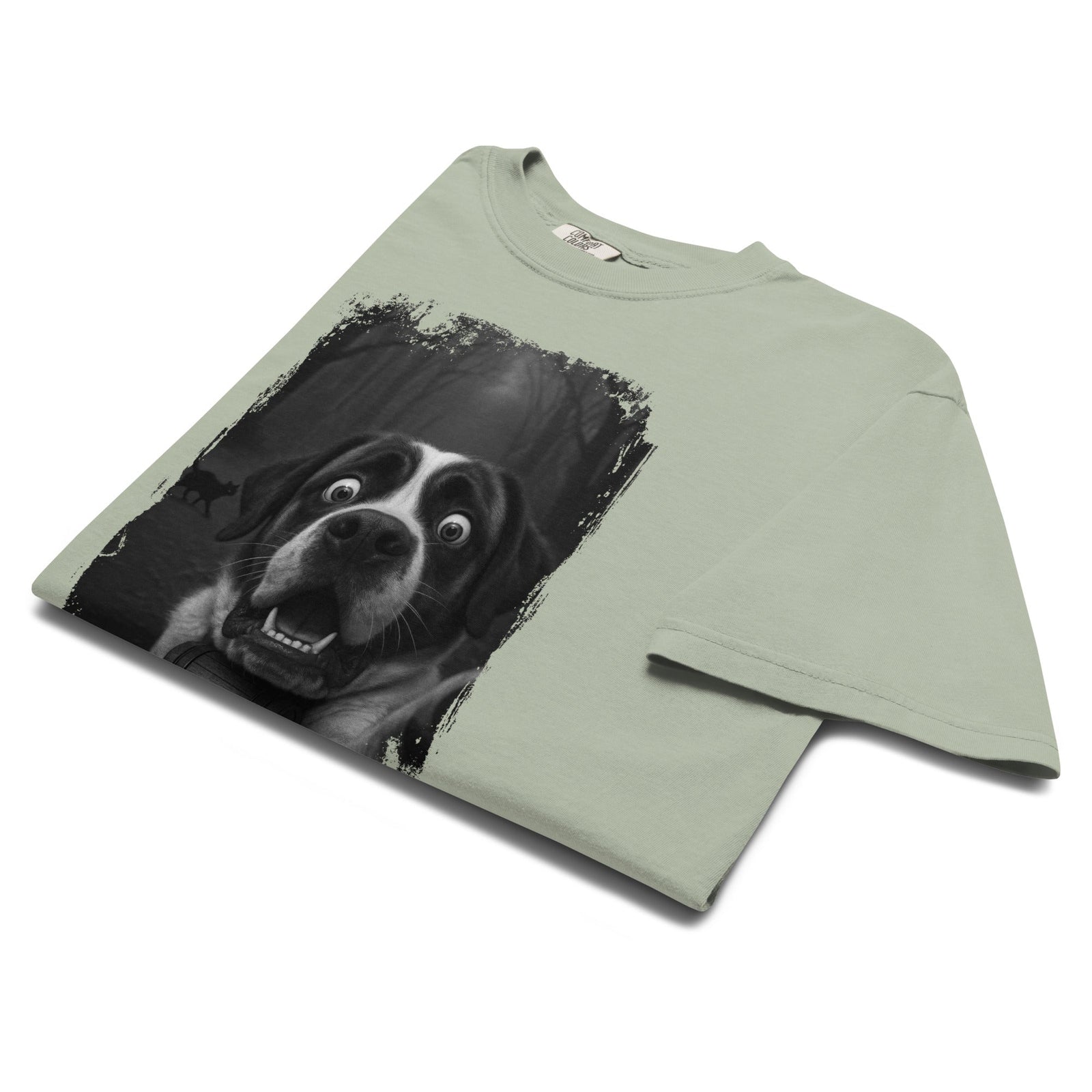 Scaredy Cat St Bernard Selfie T-Shirt - Lucy + Norman