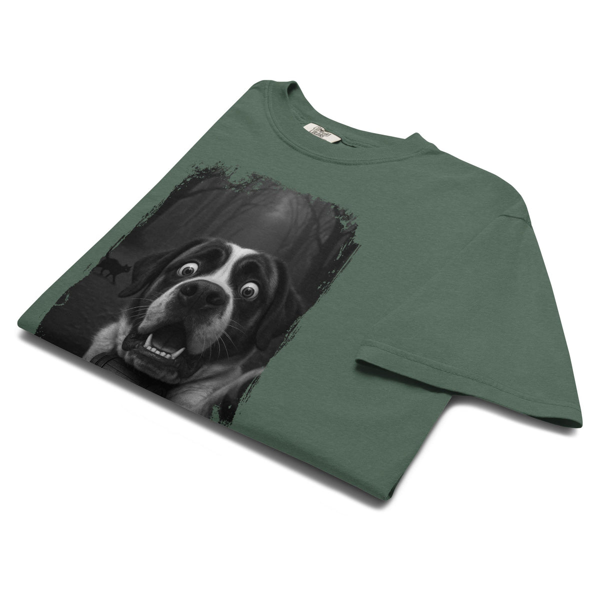 Scaredy Cat St Bernard Selfie T-Shirt - Lucy + Norman