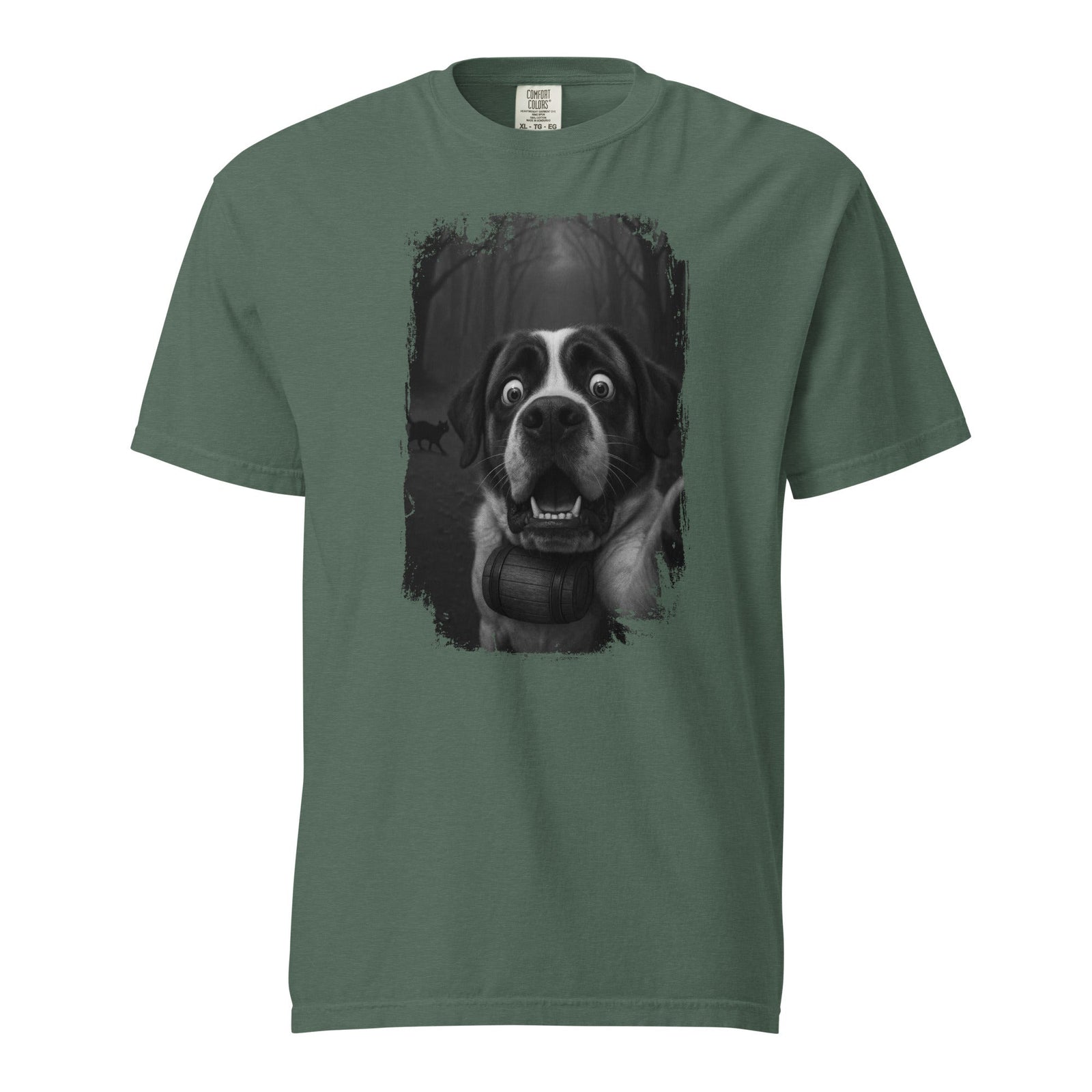 Scaredy Cat St Bernard Selfie T-Shirt - Lucy + Norman