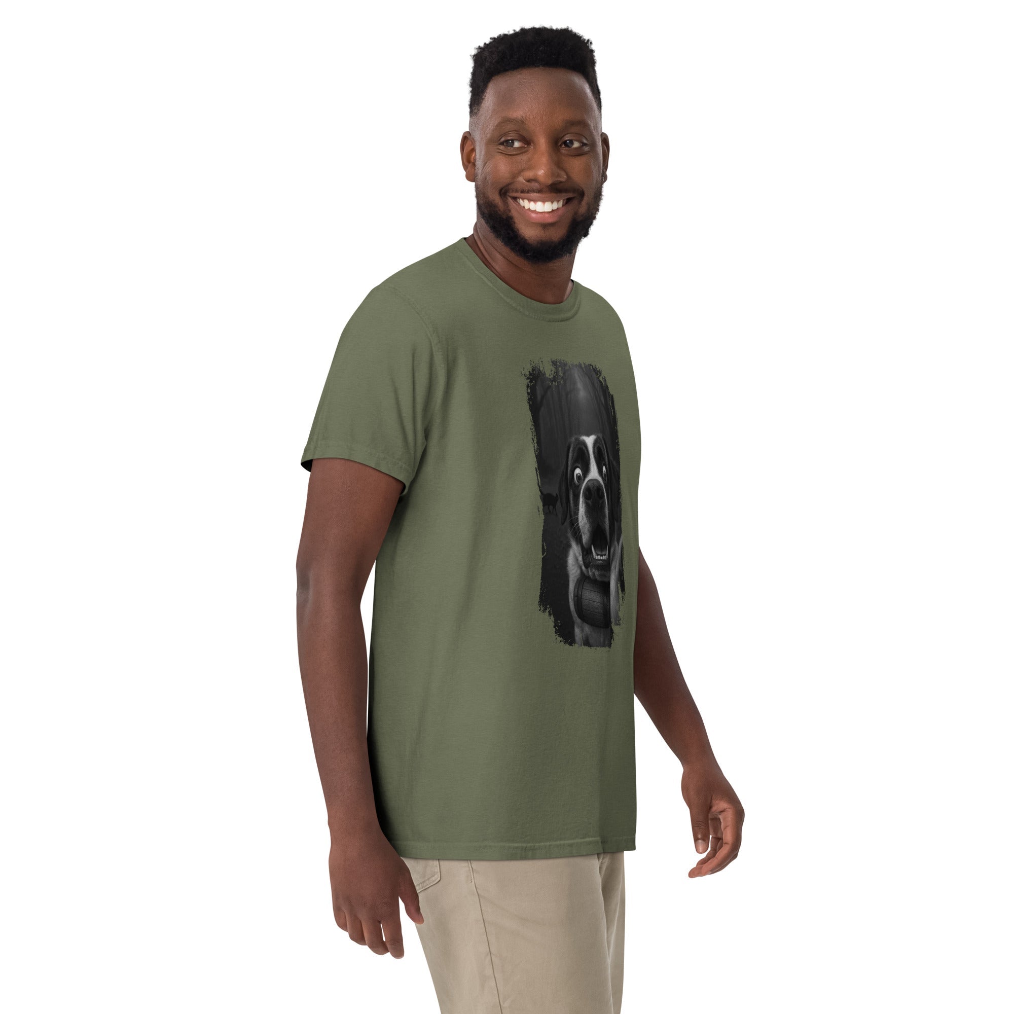 Scaredy Cat St Bernard Selfie T-Shirt - Lucy + Norman
