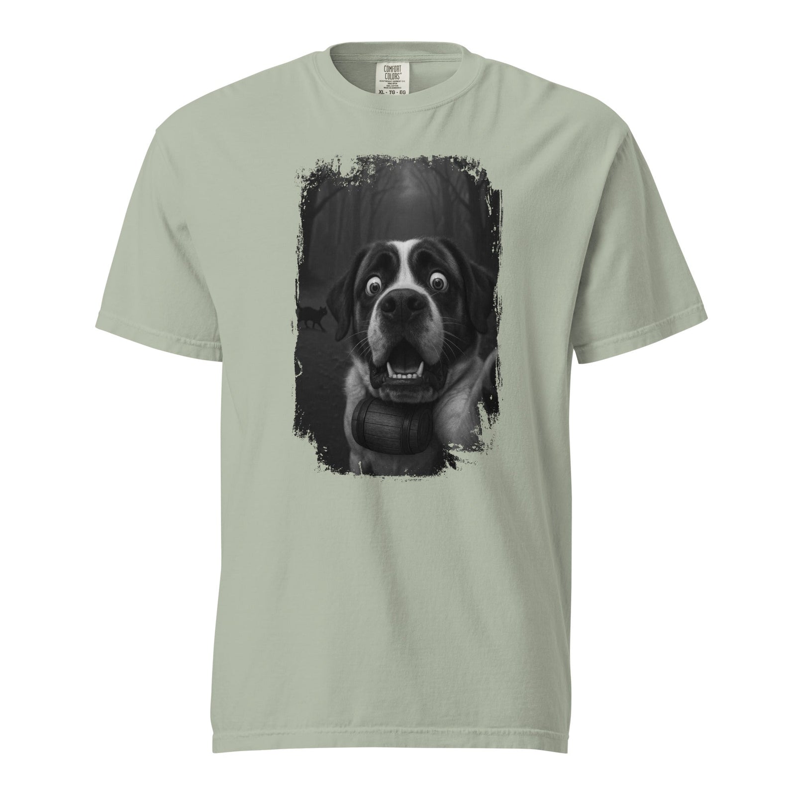 Scaredy Cat St Bernard Selfie T-Shirt - Lucy + Norman