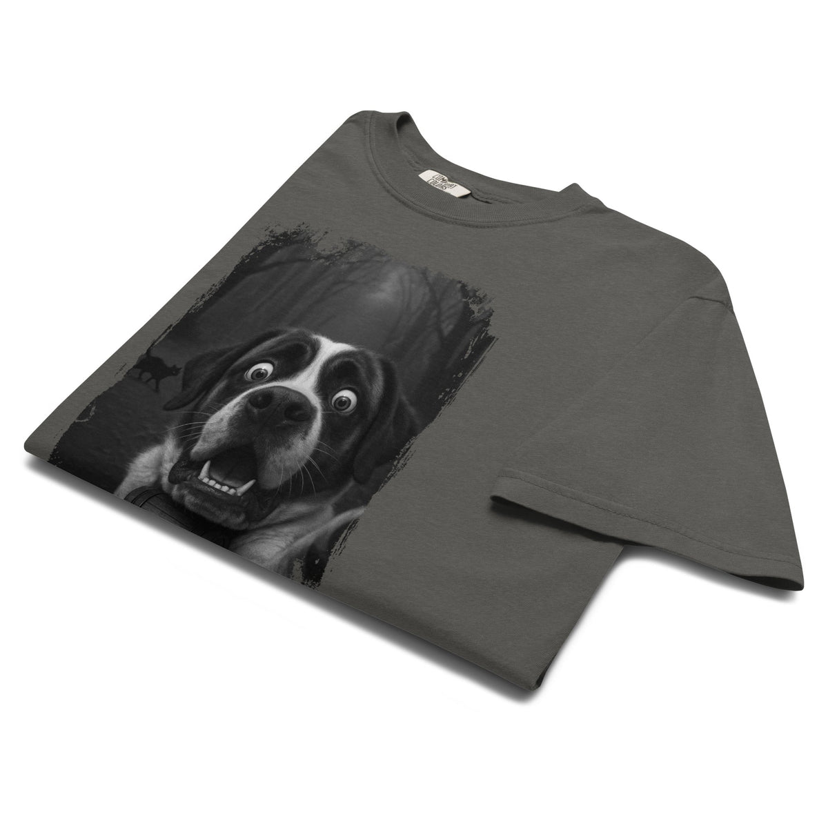 Scaredy Cat St Bernard Selfie T-Shirt - Lucy + Norman