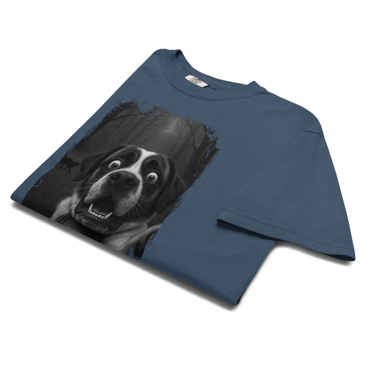 Scaredy Cat St Bernard Selfie T-Shirt - Lucy + Norman