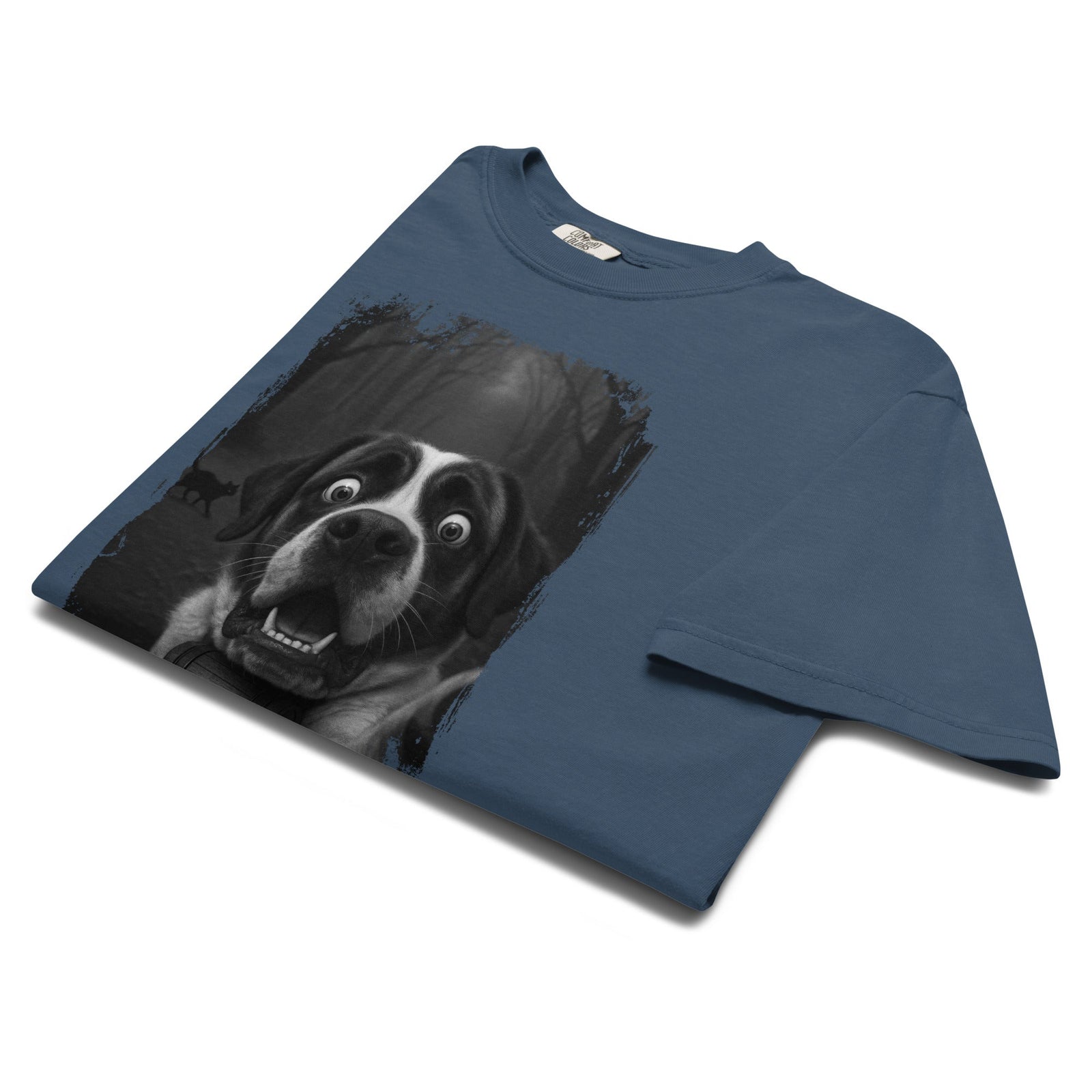 Scaredy Cat St Bernard Selfie T-Shirt - Lucy + Norman