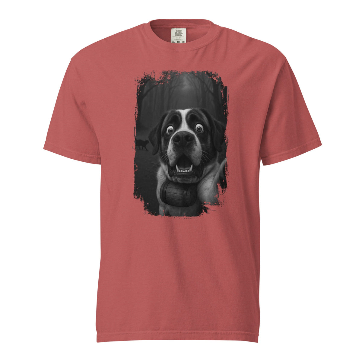Scaredy Cat St Bernard Selfie T-Shirt - Lucy + Norman