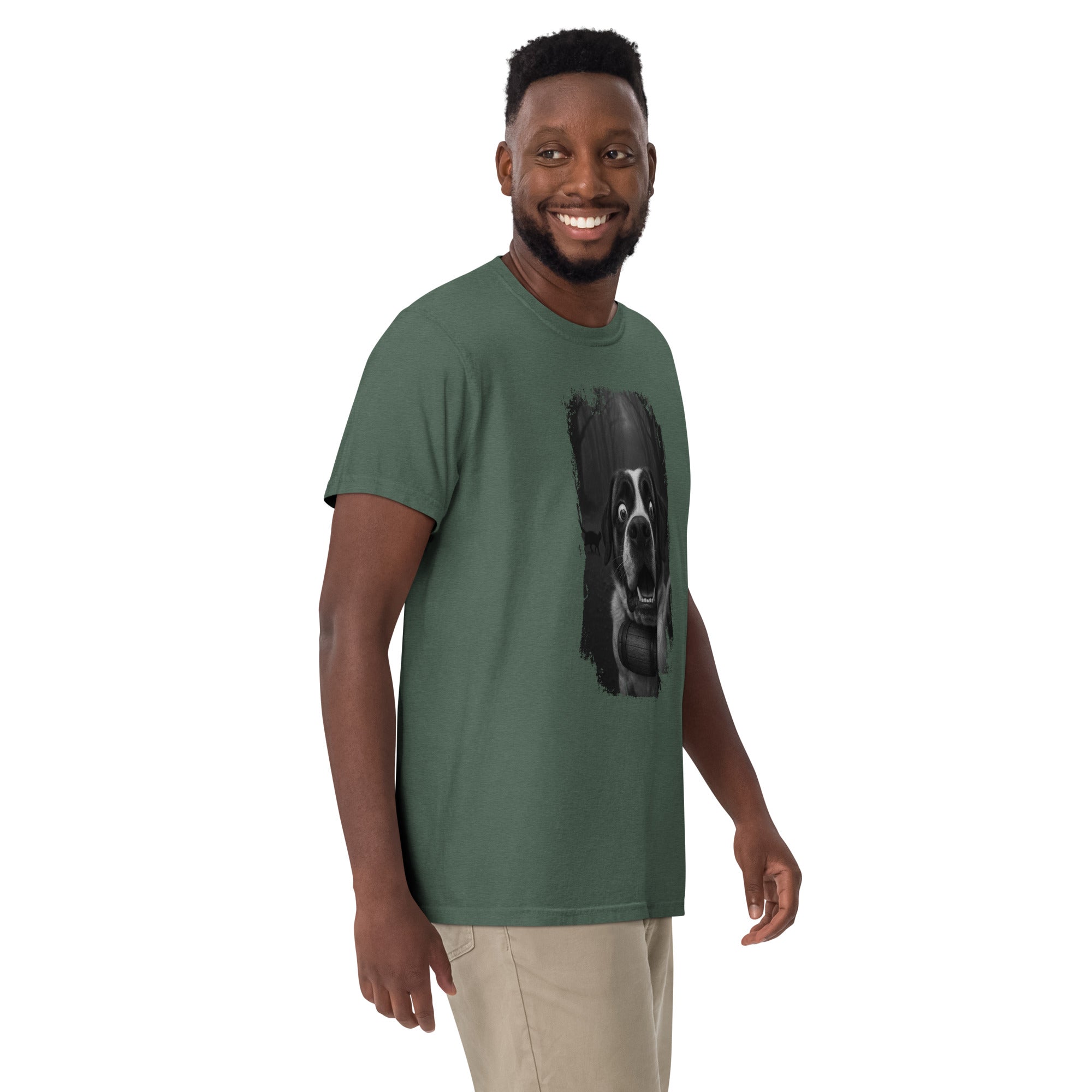 Scaredy Cat St Bernard Selfie T-Shirt - Lucy + Norman