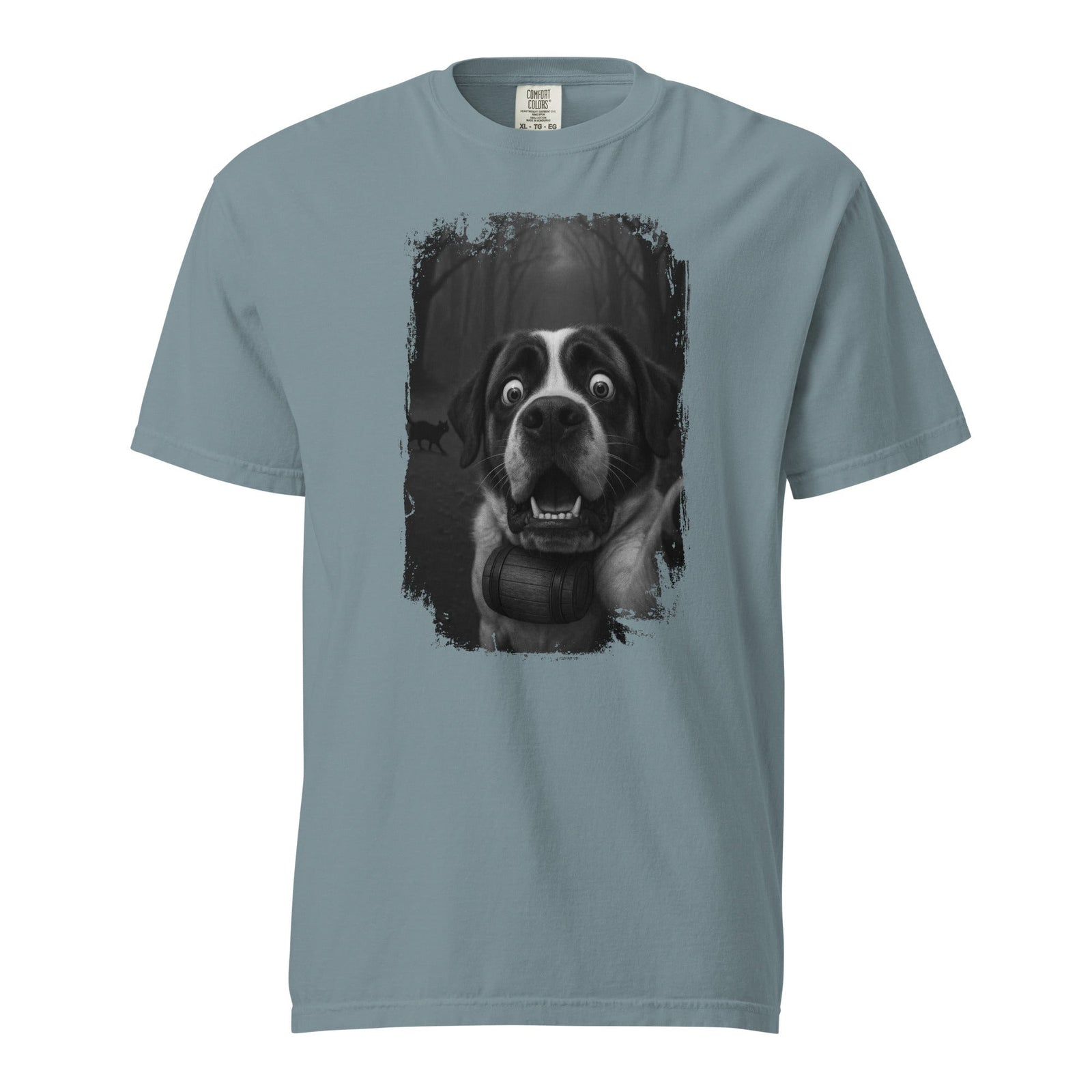 Scaredy Cat St Bernard Selfie T-Shirt - Lucy + Norman
